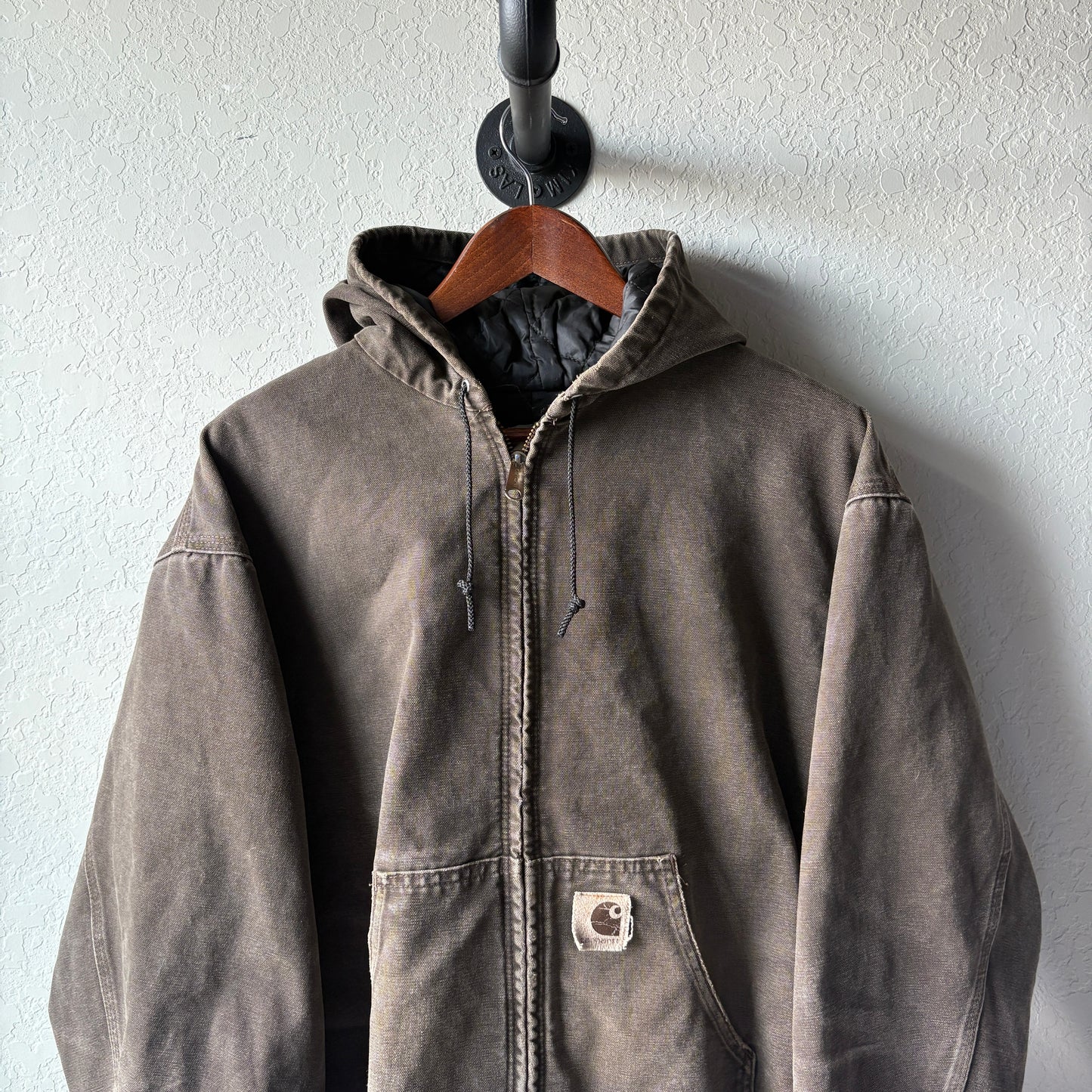 Vintage 1990s Brown Carhartt Hoodie : Large