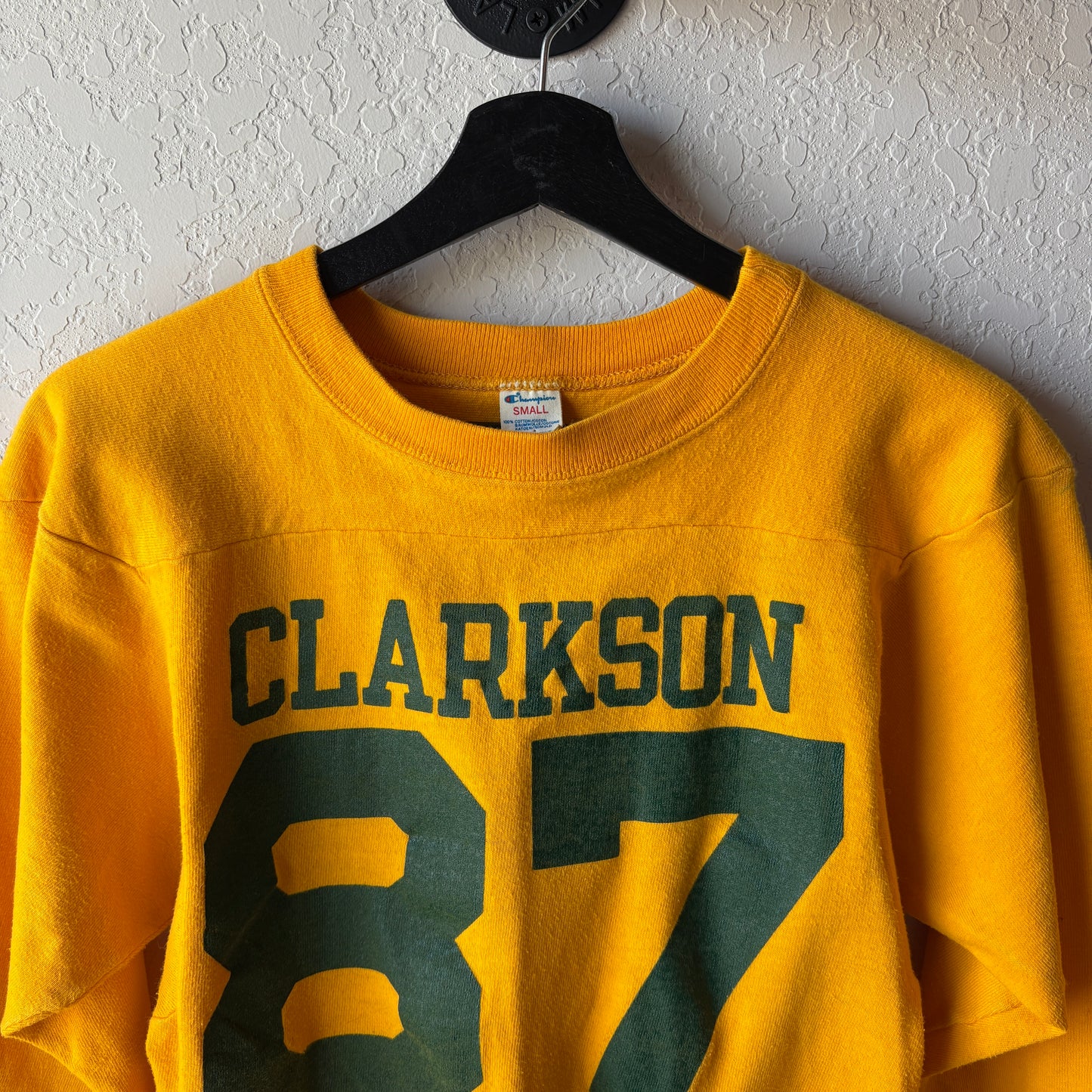 Vintage 1970s All Cotton Clarkson 87 Football Jersey : Medium
