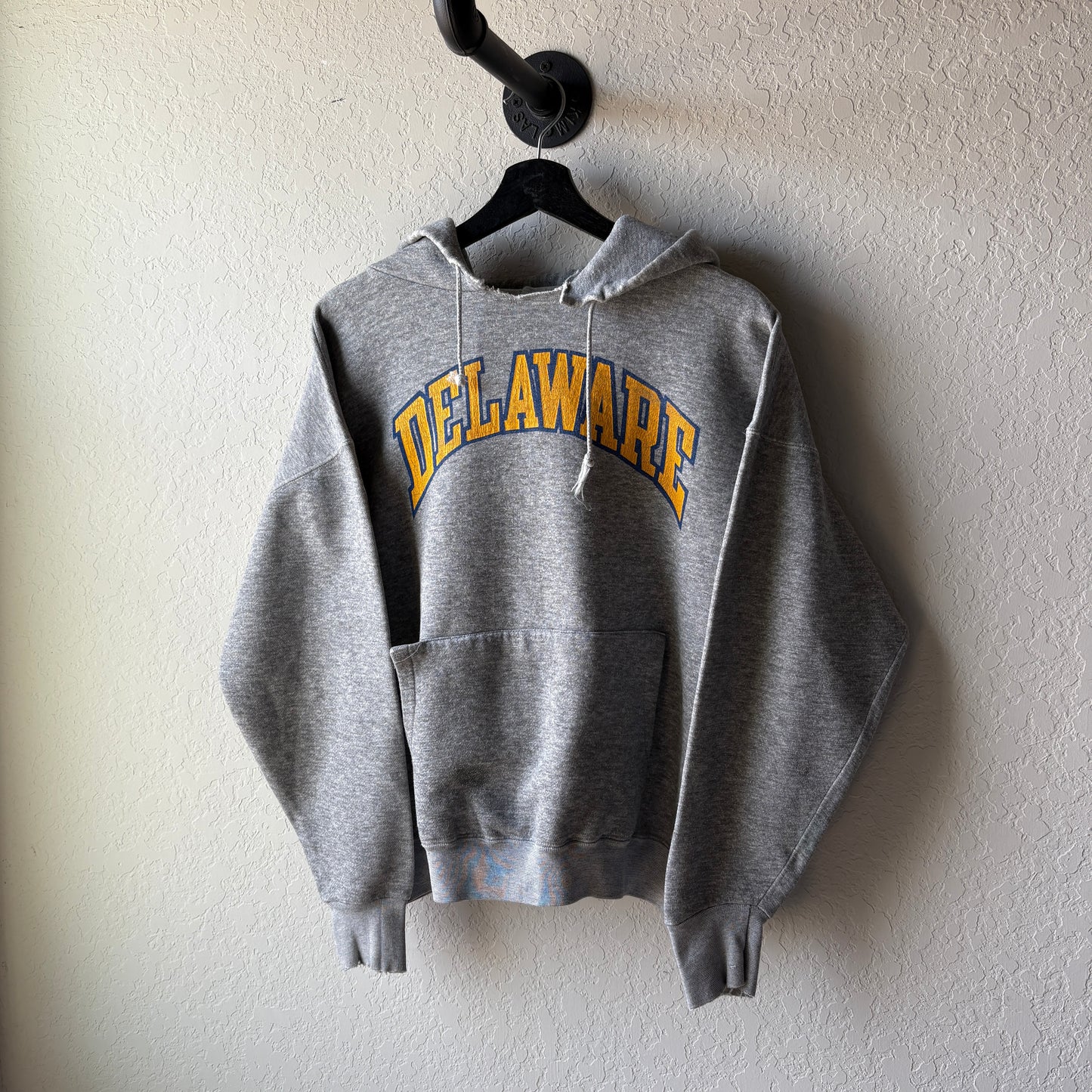 Vintage 1980s Delaware Heather Gray Hoodie : Medium