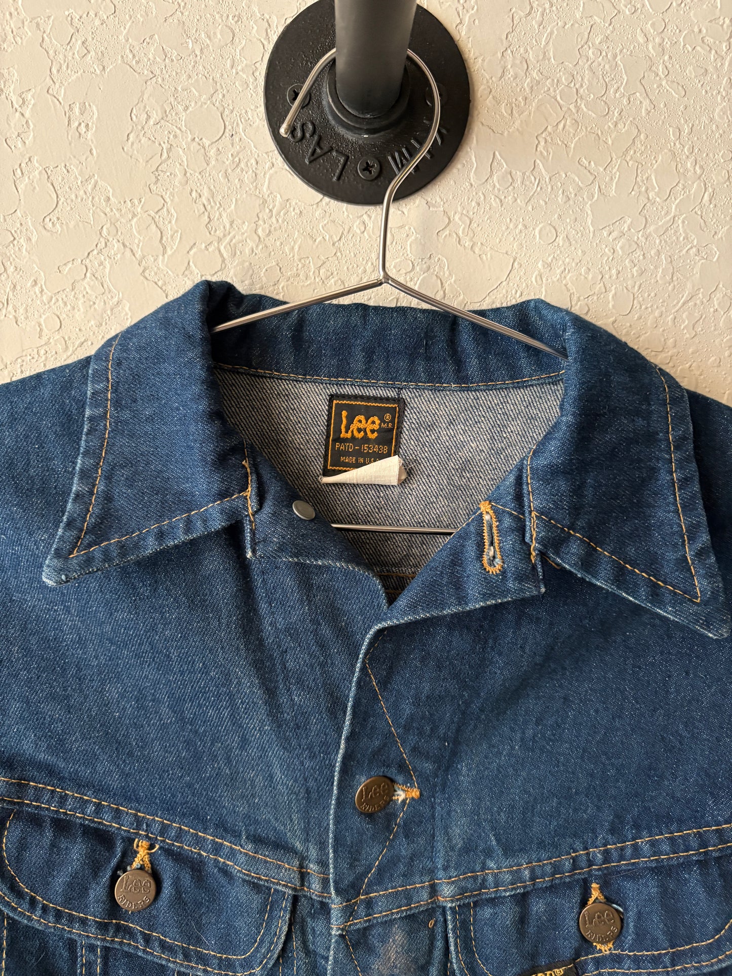 Vintage 1980s Dark Wash Lee Denim Jacket : Small
