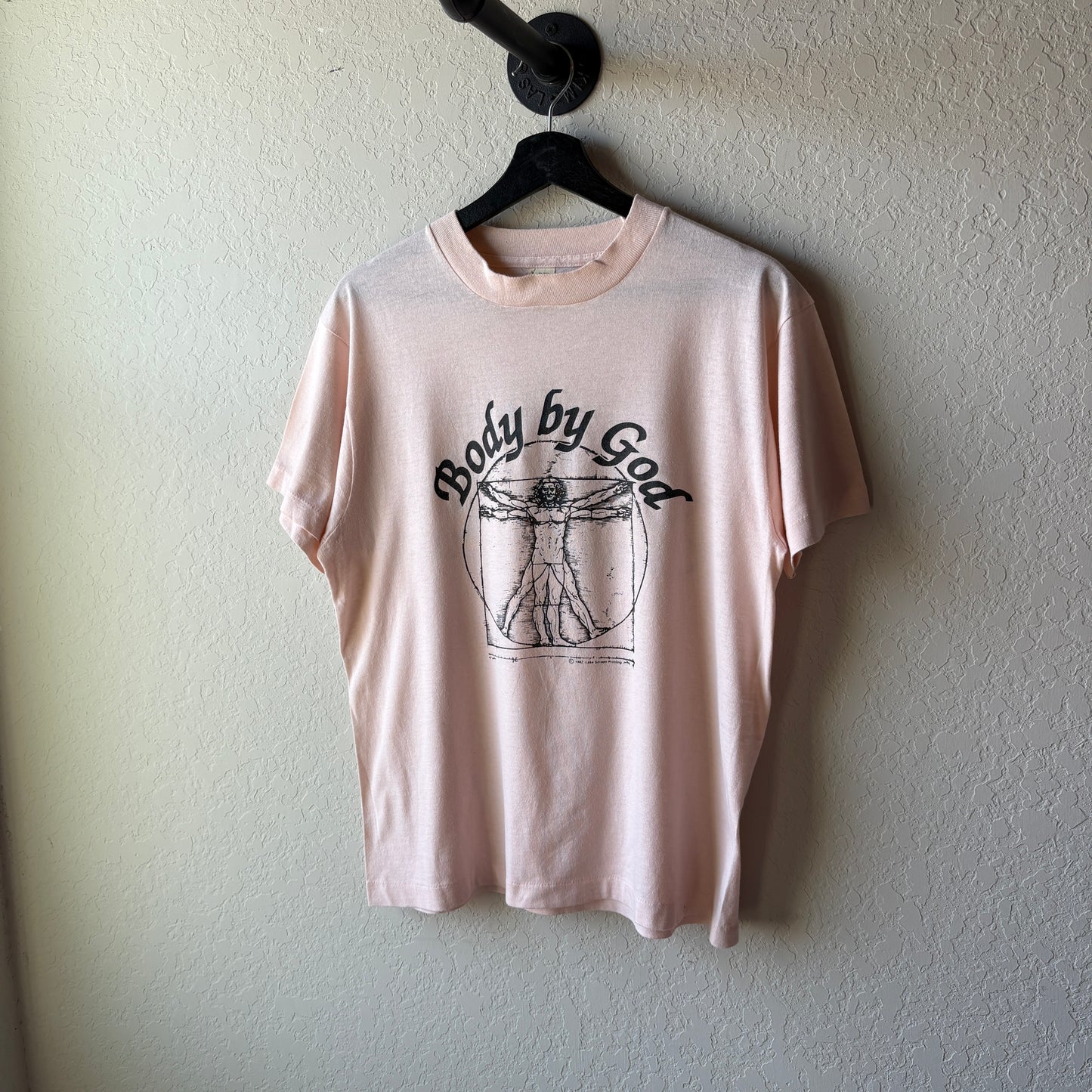 Vintage 1980s “Body by God” Art tee : Medium
