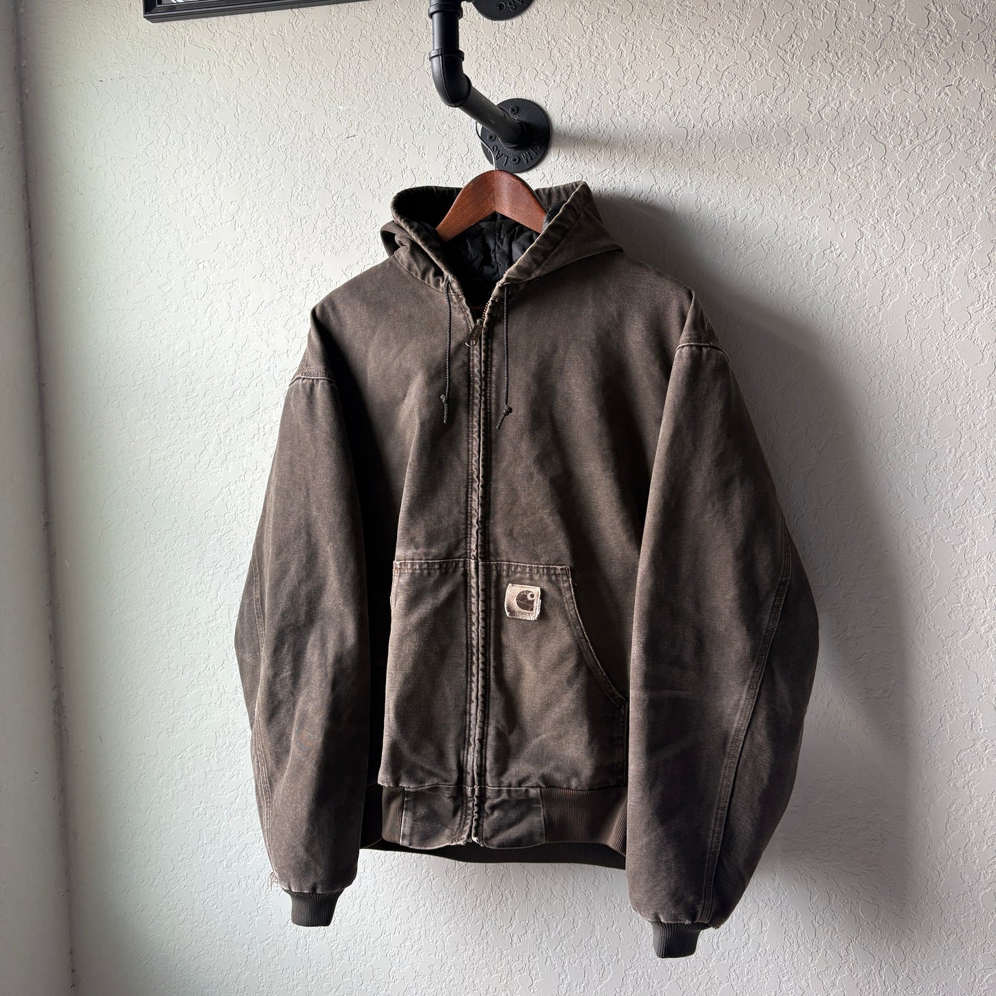 Vintage 1990s Brown Carhartt Hoodie : Large