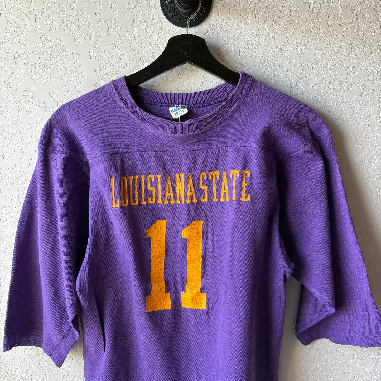 Vintage 1970s All Cotton LSU 11 Football Jersey : Medium