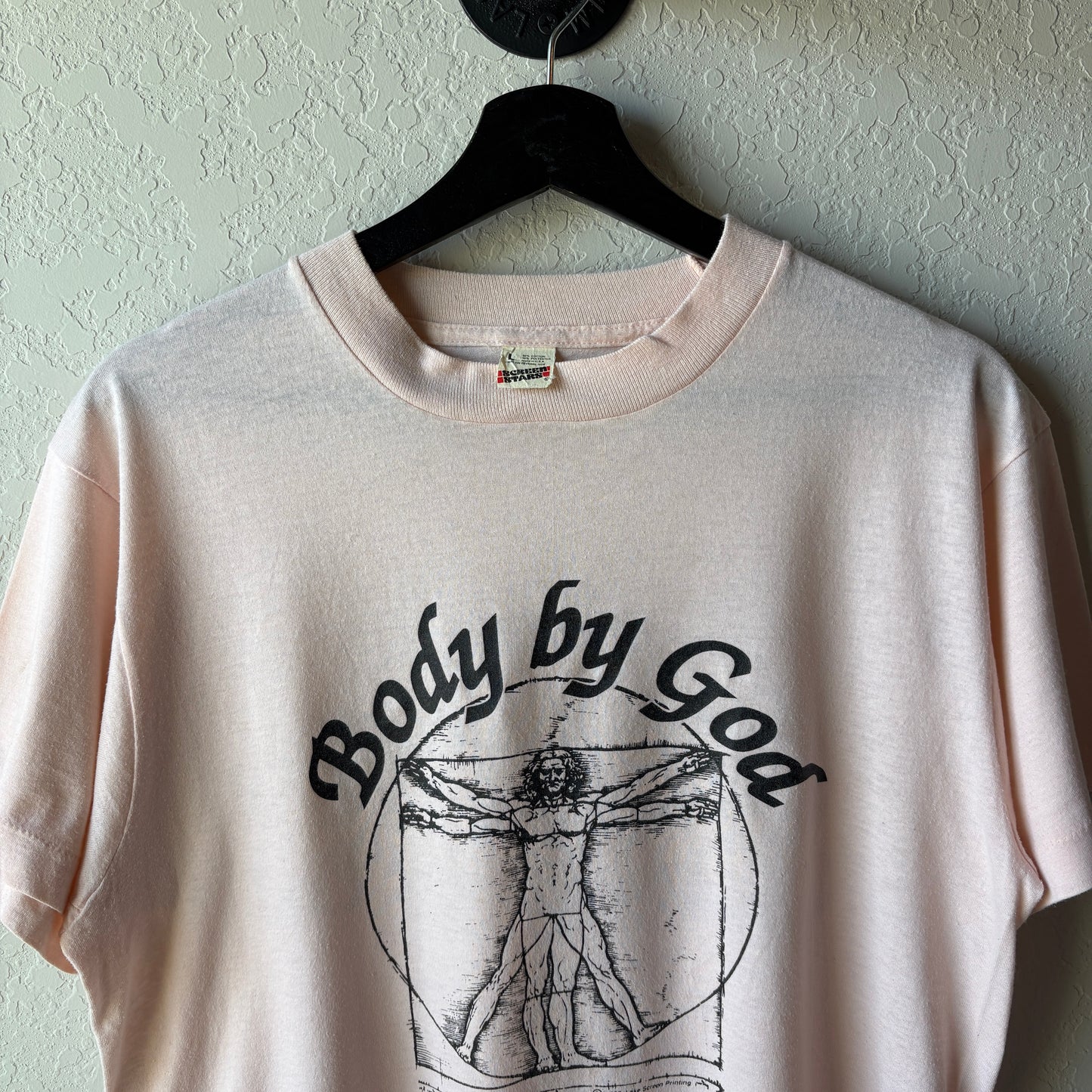 Vintage 1980s “Body by God” Art tee : Medium