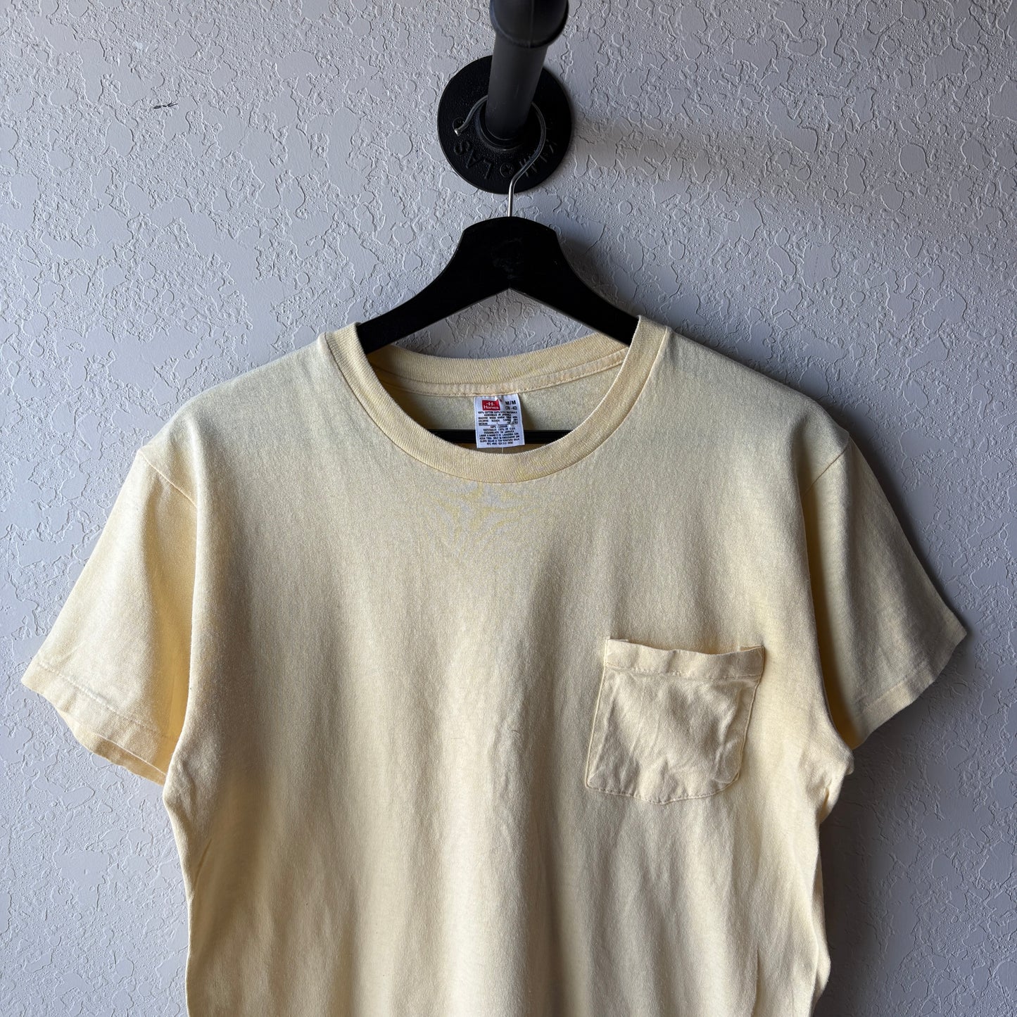 Vintage 1980s Yellow Pocket tee : Medium
