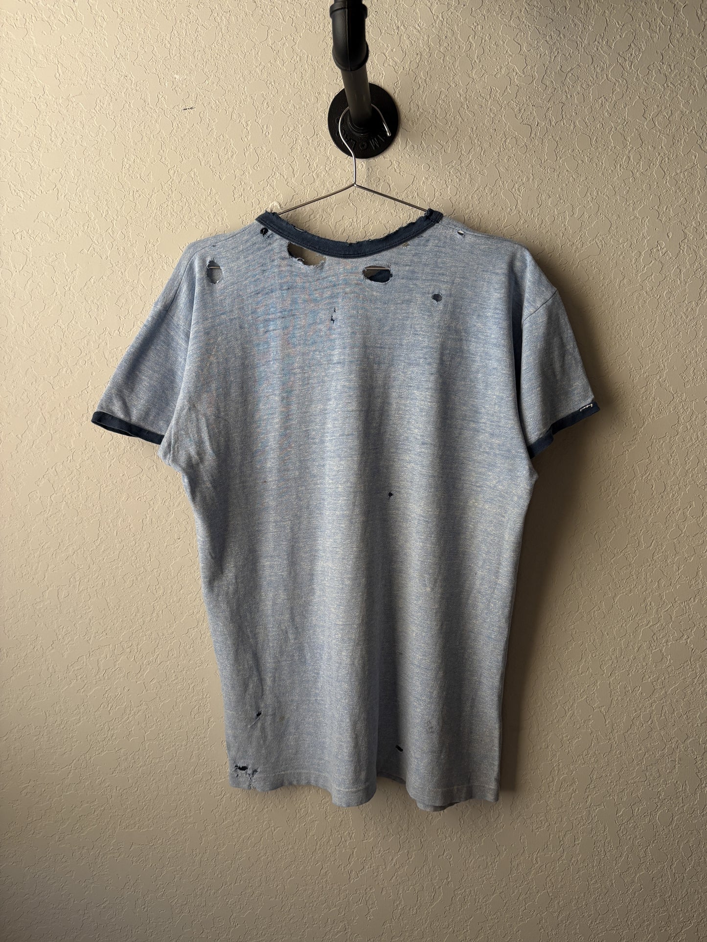 Vintage 1970s Renbrook Champion Bluebar Tee : X-Large