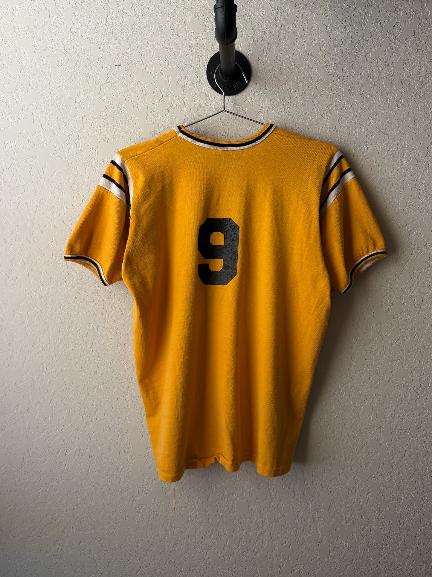 Vintage 1960s Yellow Mason Jersey Shirt : Large