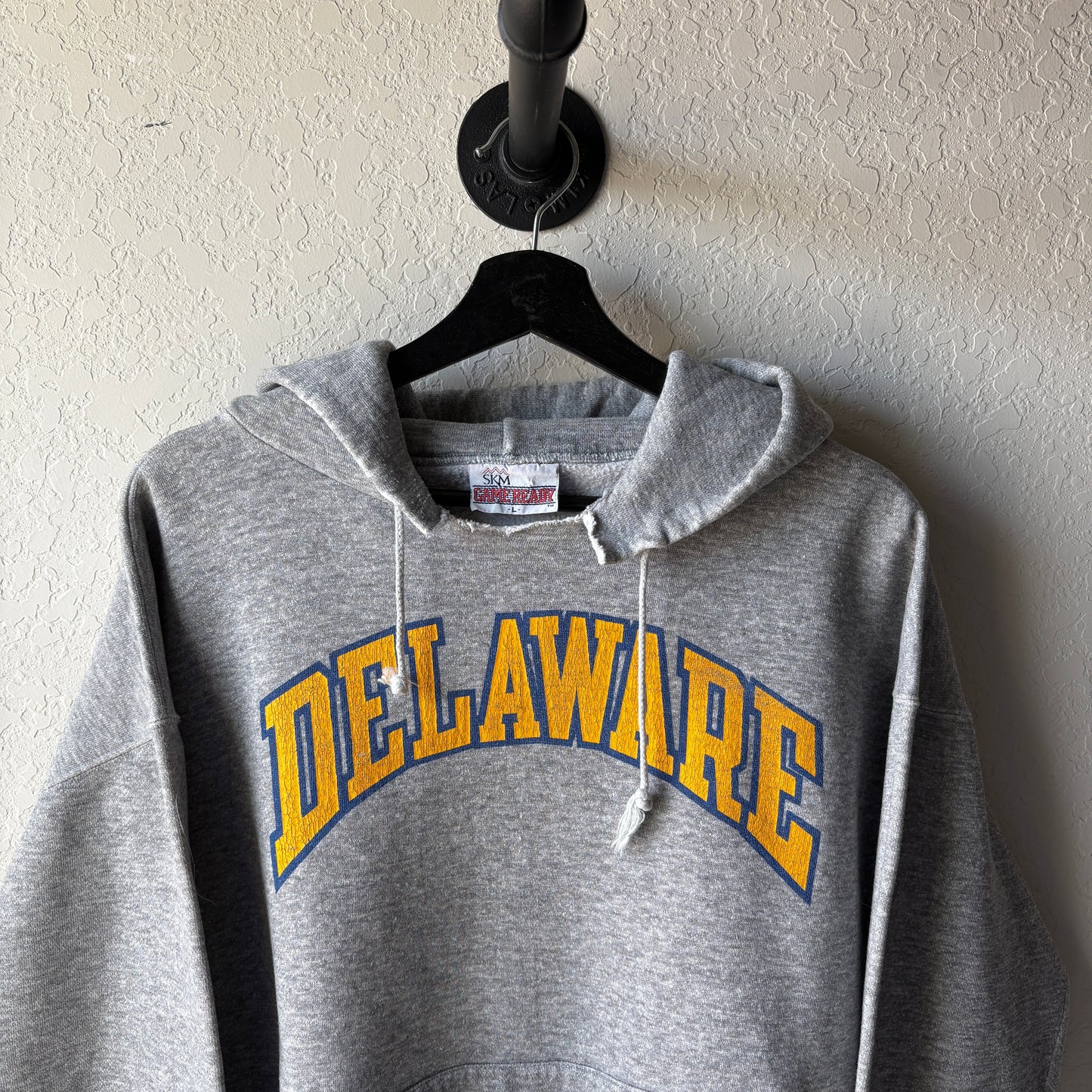 Vintage 1980s Delaware Heather Gray Hoodie : Medium