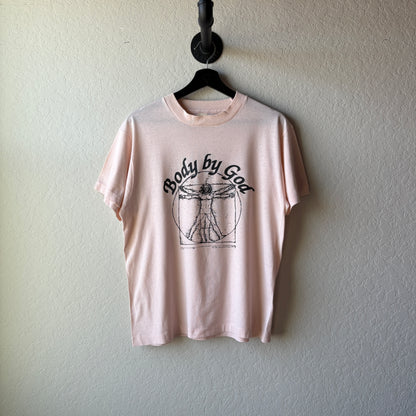 Vintage 1980s “Body by God” Art tee : Medium