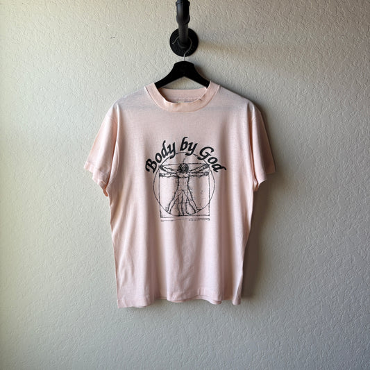 Vintage 1980s “Body by God” Art tee : Medium