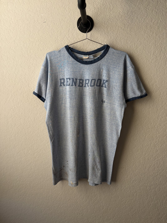 Vintage 1970s Renbrook Champion Bluebar Tee : X-Large