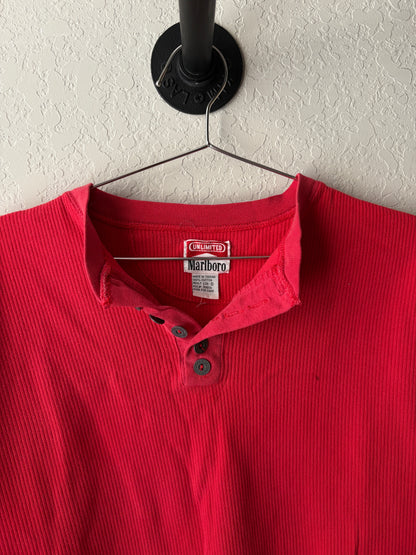 Vintage 1990s Marlboro Henley Shirt : Small