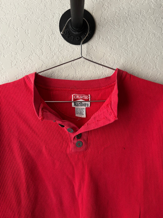 Vintage 1990s Marlboro Henley Shirt : Small