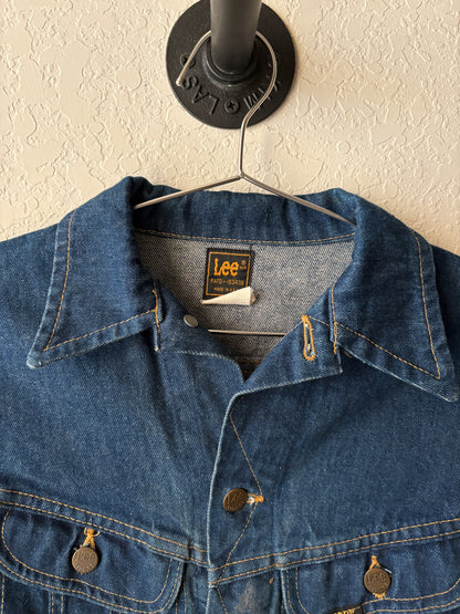 Vintage 1980s Dark Wash Lee Denim Jacket : Small