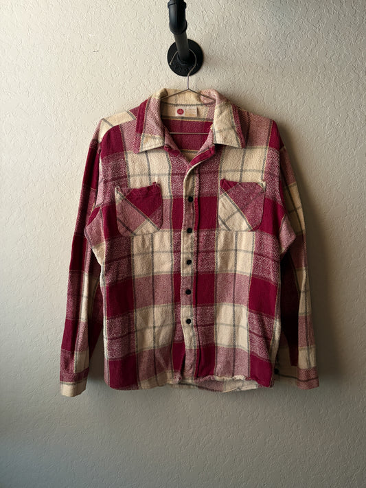 Vintage 1970s Kings Road Cotton Flannel : Large