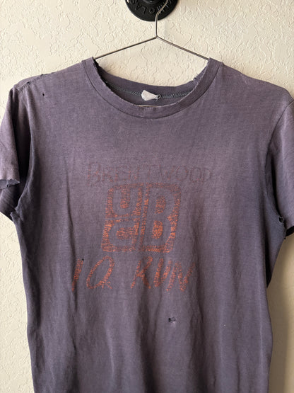 Vintage 1970s Faded and Thrashed 5K Run Tee : Medium