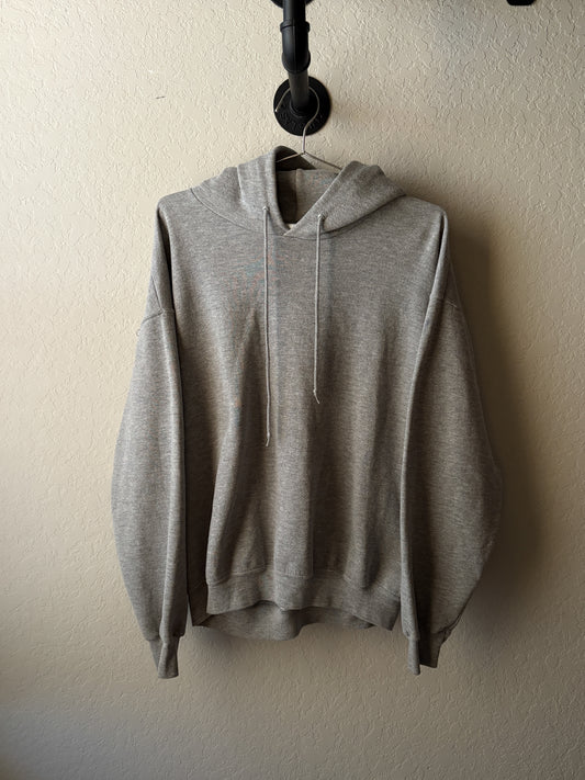 Vintage 1990s Lee Blank Gray Hoodie : Large