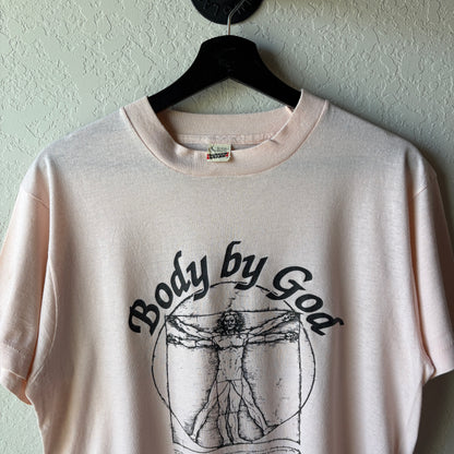 Vintage 1980s “Body by God” Art tee : Medium