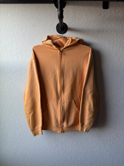 Vintage 1970s Russell Athletic Yellow Zip Up Hoodie : Medium