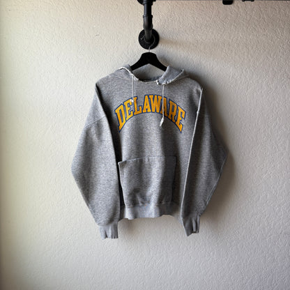 Vintage 1980s Delaware Heather Gray Hoodie : Medium