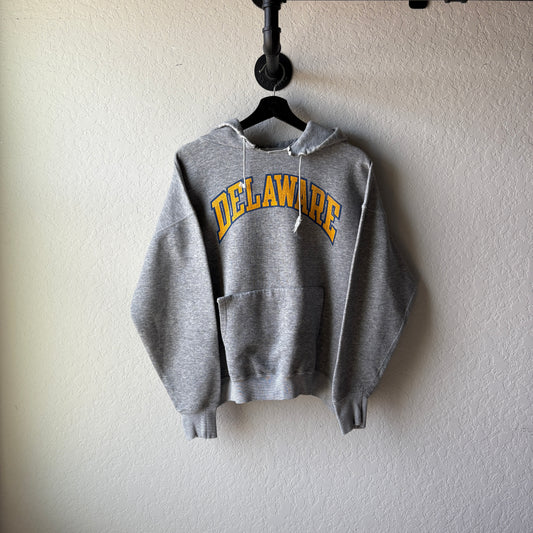 Vintage 1980s Delaware Heather Gray Hoodie : Medium