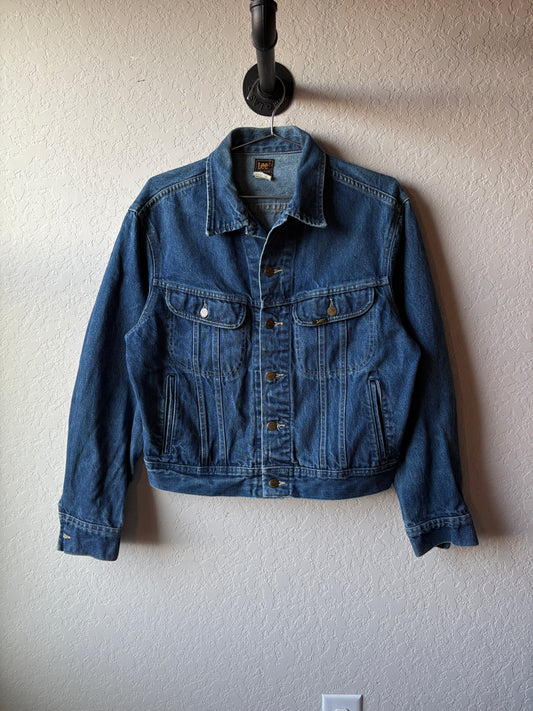 Vintage 1980s Dark Wash Lee Denim Jacket : Medium